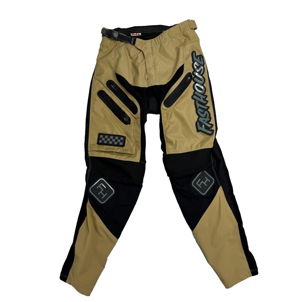 Fasthouse Off Road MX Pants Mens 28 Tan Black Motocross Enduro Dirt Bike